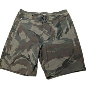 Roark Layover Traveler Shorts 7” Men's 28 Tiger Camo Technical Hybrid Board V3